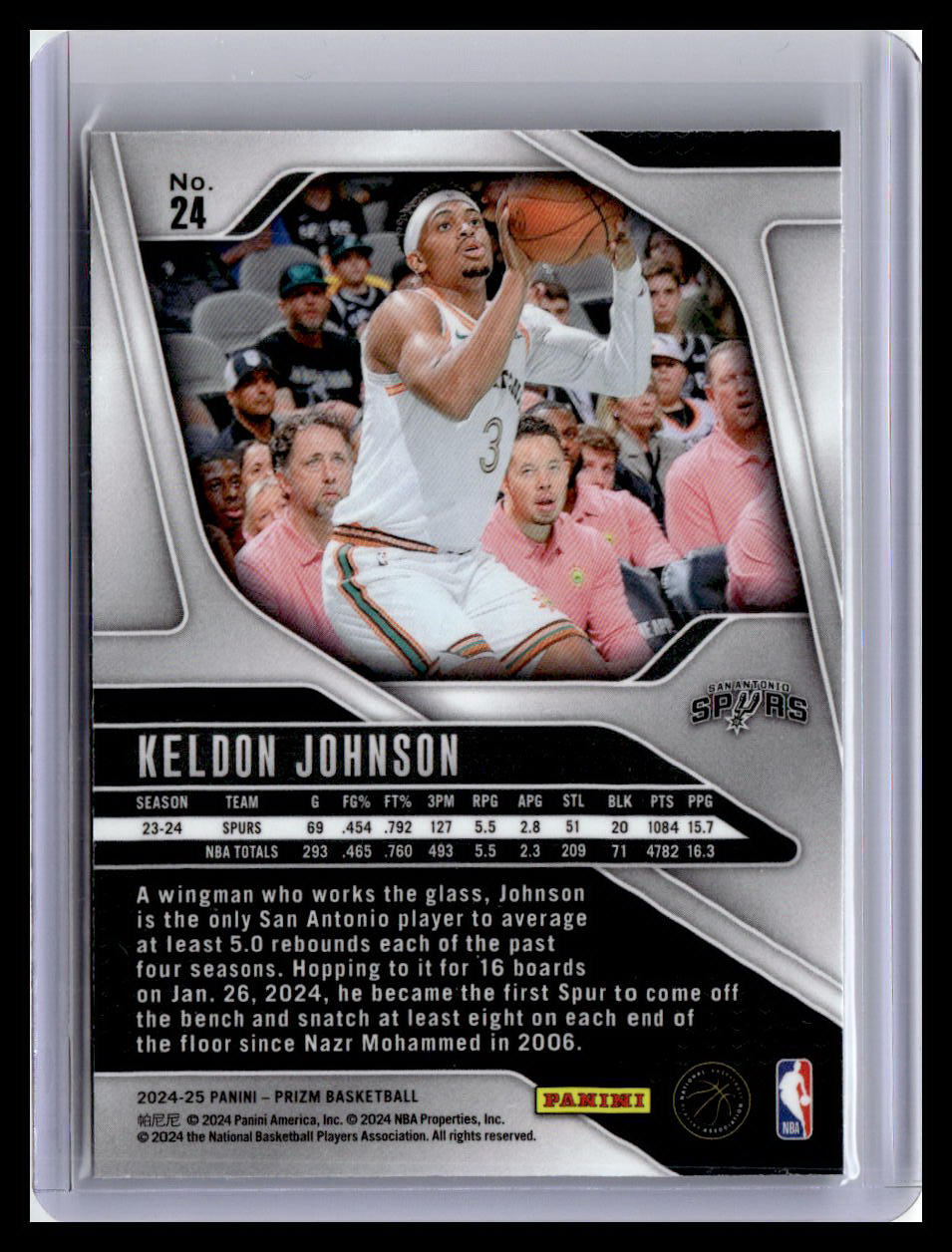 2024-25 Panini Prizm #24 Keldon Johnson