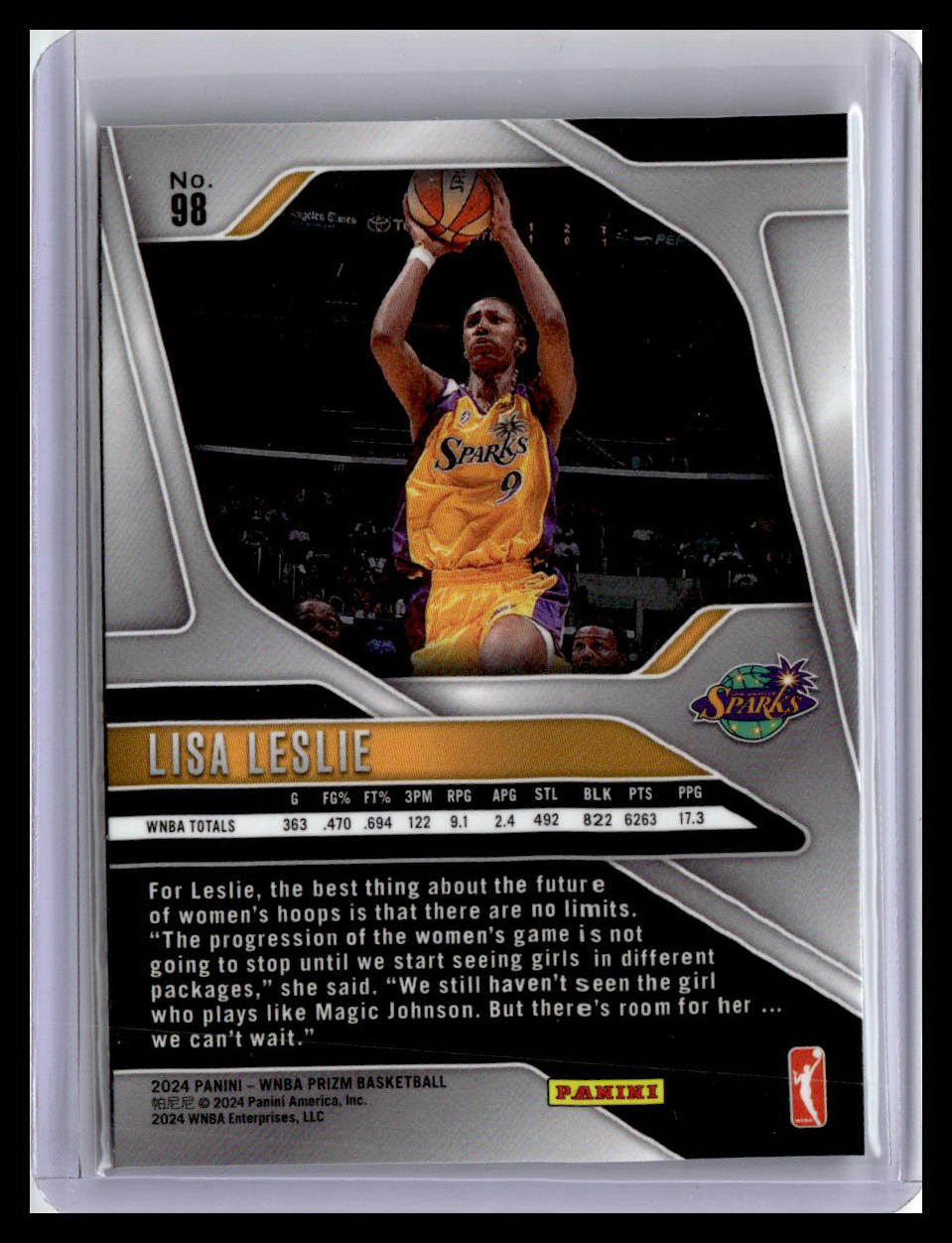 2024 Panini Prizm WNBA #98 Lisa Leslie