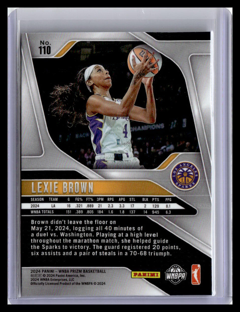 2024 Panini Prizm WNBA #110 Lexie Brown