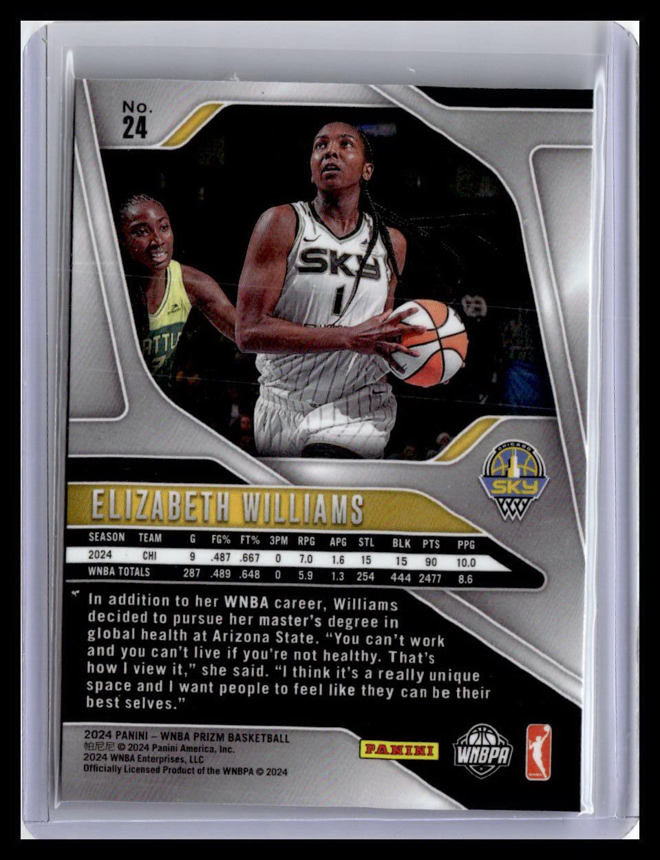 2024 Panini Prizm WNBA #24 Elizabeth Williams