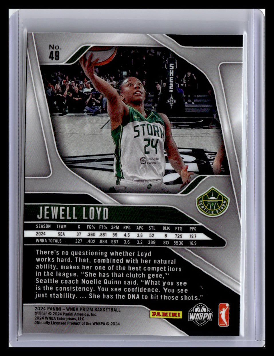 2024 Panini Prizm WNBA #49 Jewell Loyd