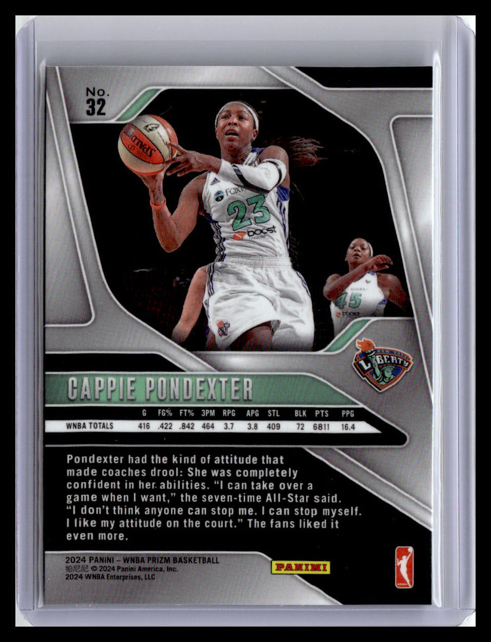 2024 Panini Prizm WNBA #32 Cappie Pondexter