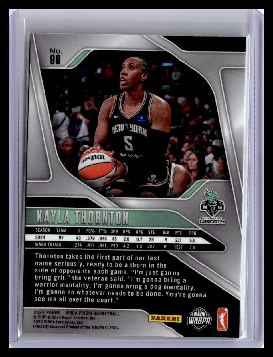 2024 Panini Prizm WNBA #90 Kayla Thornton