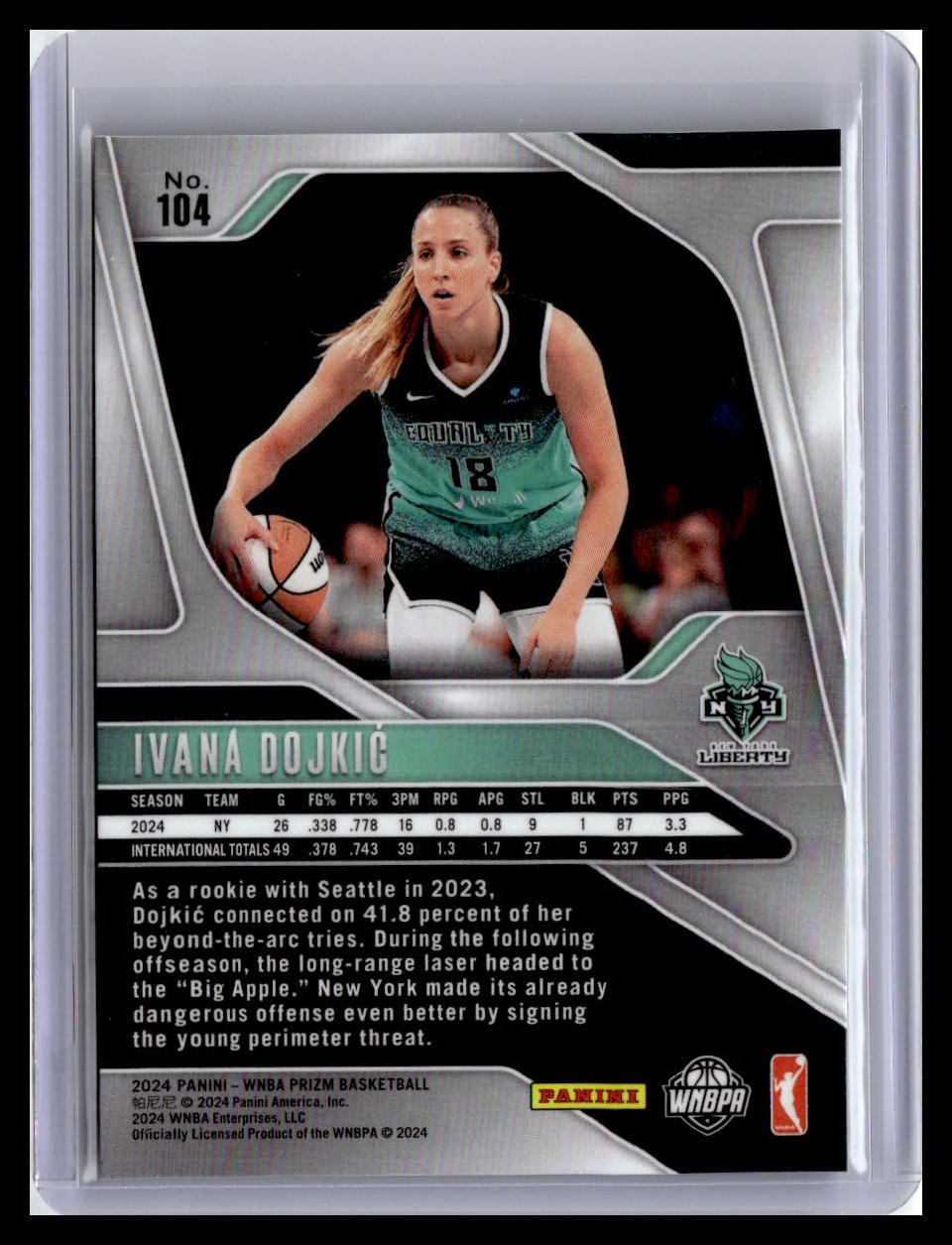 2024 Panini Prizm WNBA #104 Ivana Dojkic