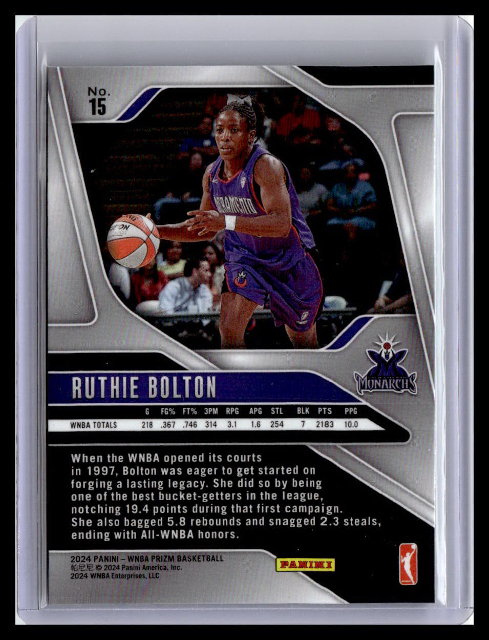 2024 Panini Prizm WNBA #15 Ruthie Bolton