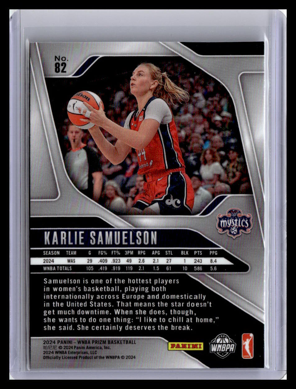 2024 Panini Prizm WNBA #82 Karlie Samuelson