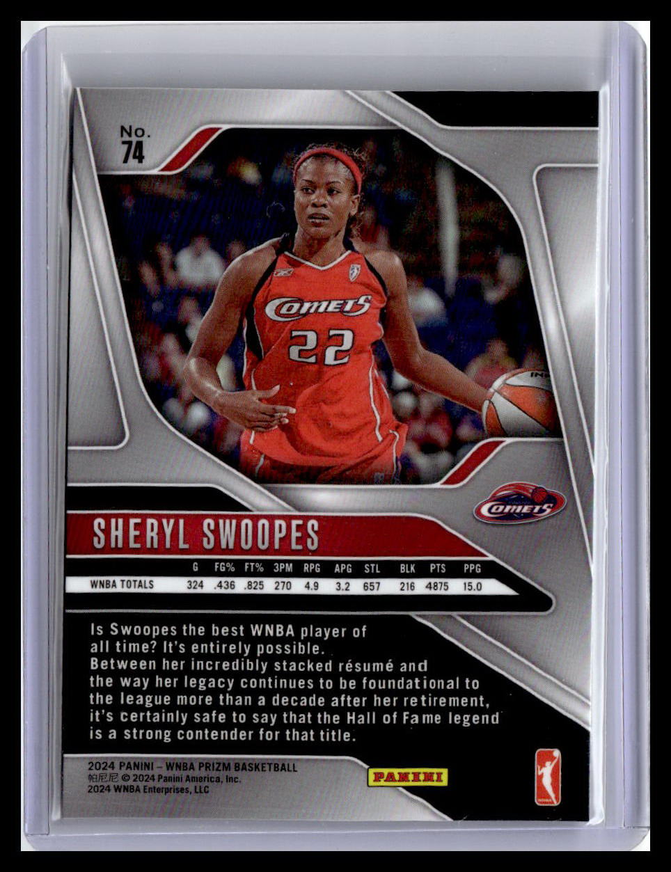 2024 Panini Prizm WNBA #74 Sheryl Swoopes