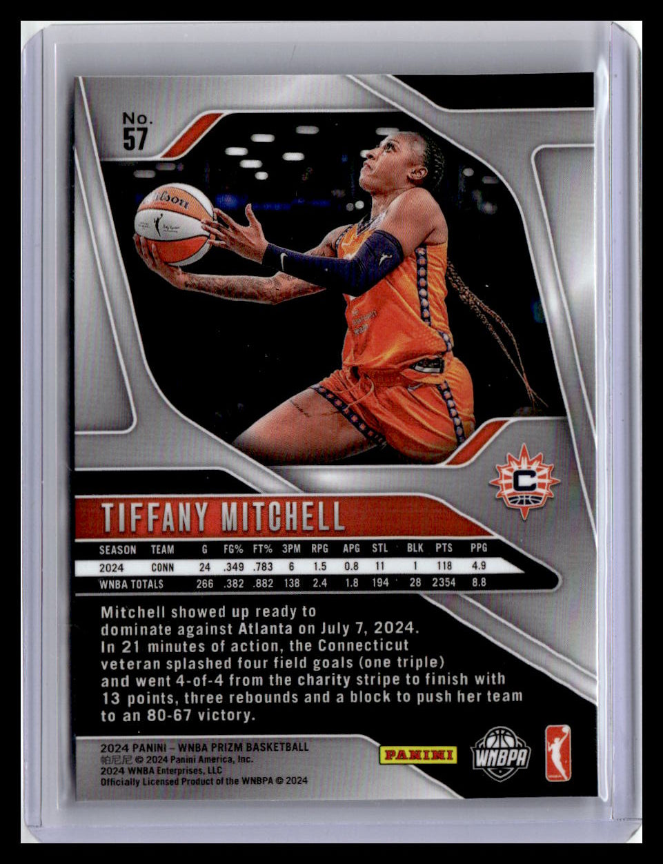 2024 Panini Prizm WNBA #57 Tiffany Mitchell
