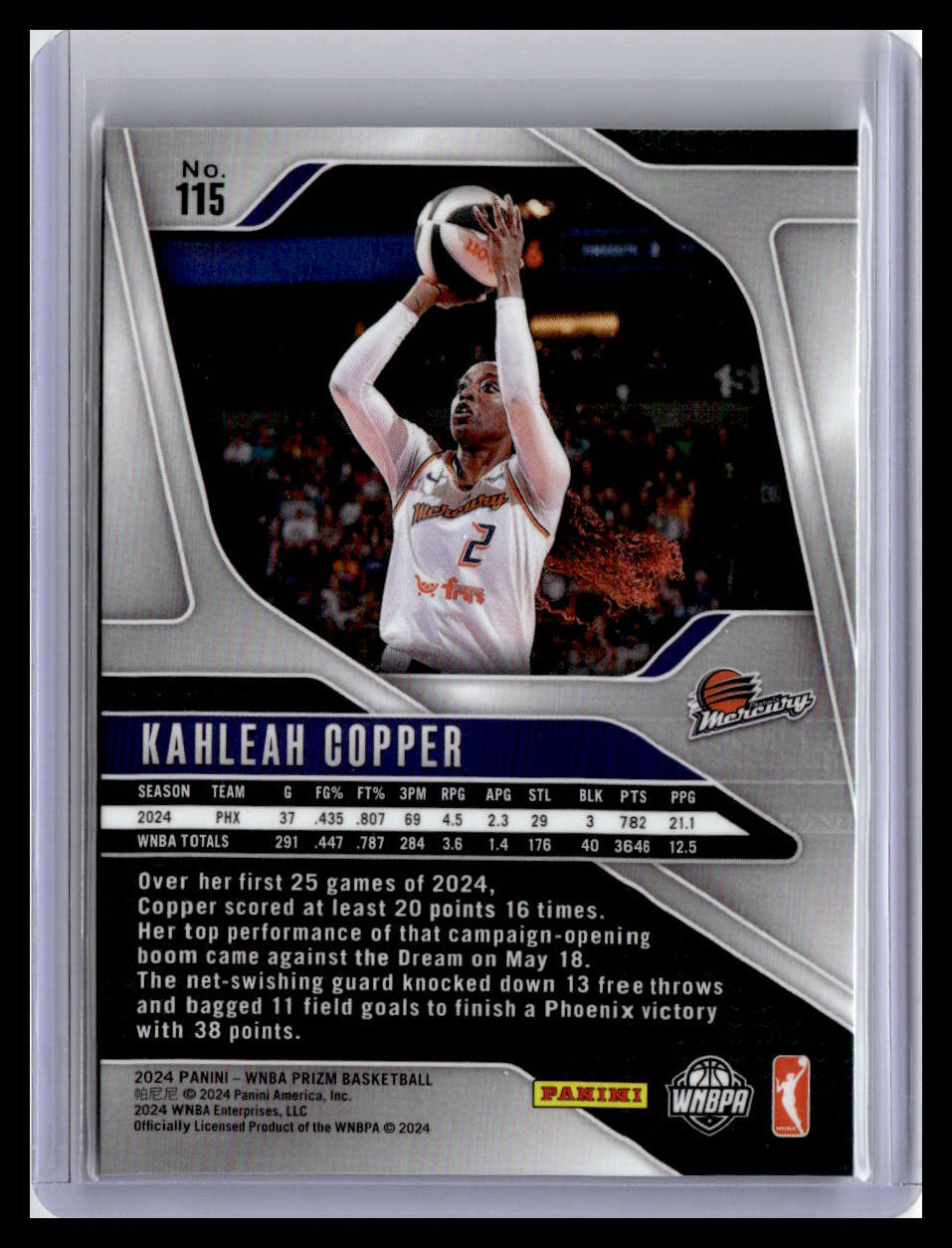 2024 Panini Prizm WNBA #115 Kahleah Copper