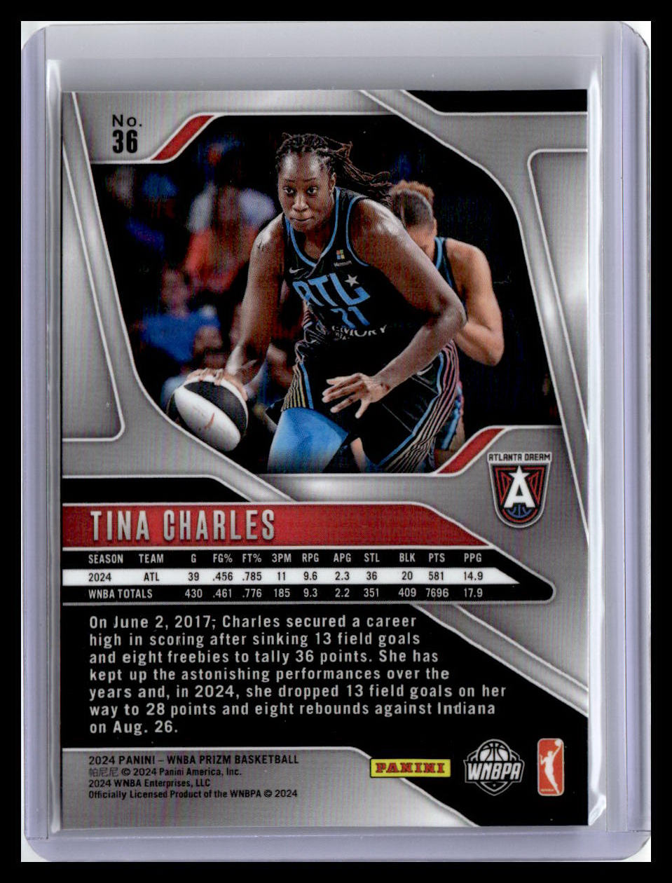 2024 Panini Prizm WNBA #36 Tina Charles