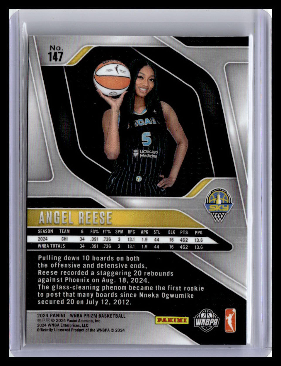 2024 Panini Prizm WNBA #147 Angel Reese (RC)