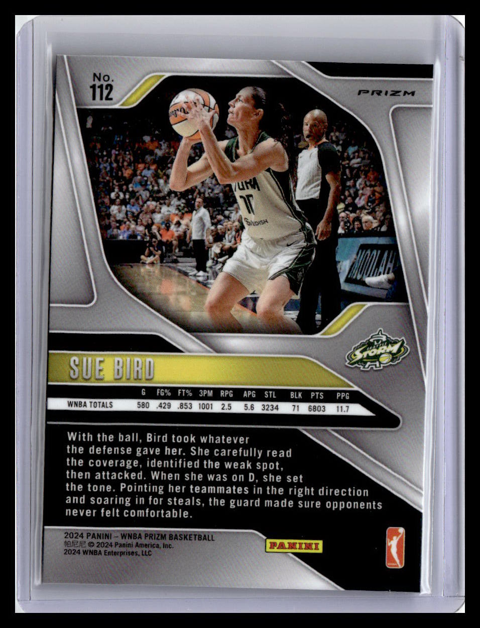 2024 Panini Prizm WNBA #112 Sue Bird Ice Prizms