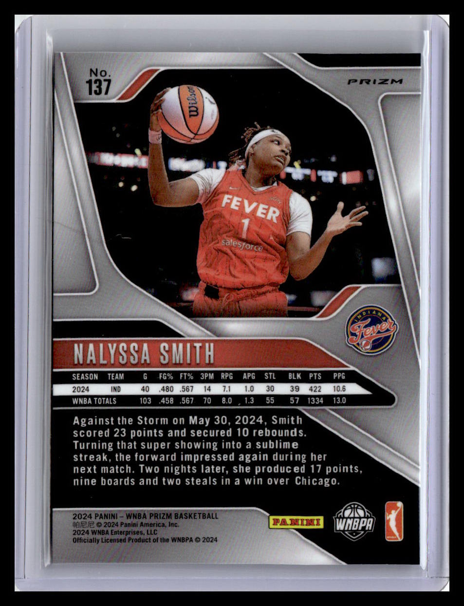2024 Panini Prizm WNBA #137 NaLyssa Smith Ice Prizms