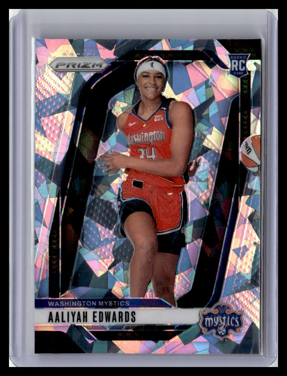 2024 Panini Prizm WNBA #142 Aaliyah Edwards (RC) Ice Prizms