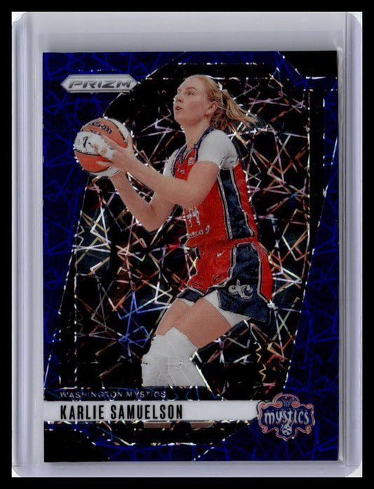 2024 Panini Prizm WNBA #82 Karlie Samuelson Blue Velocity Prizms