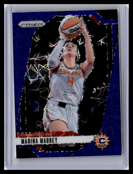 2024 Panini Prizm WNBA #132 Marina Mabrey Blue Velocity Prizms