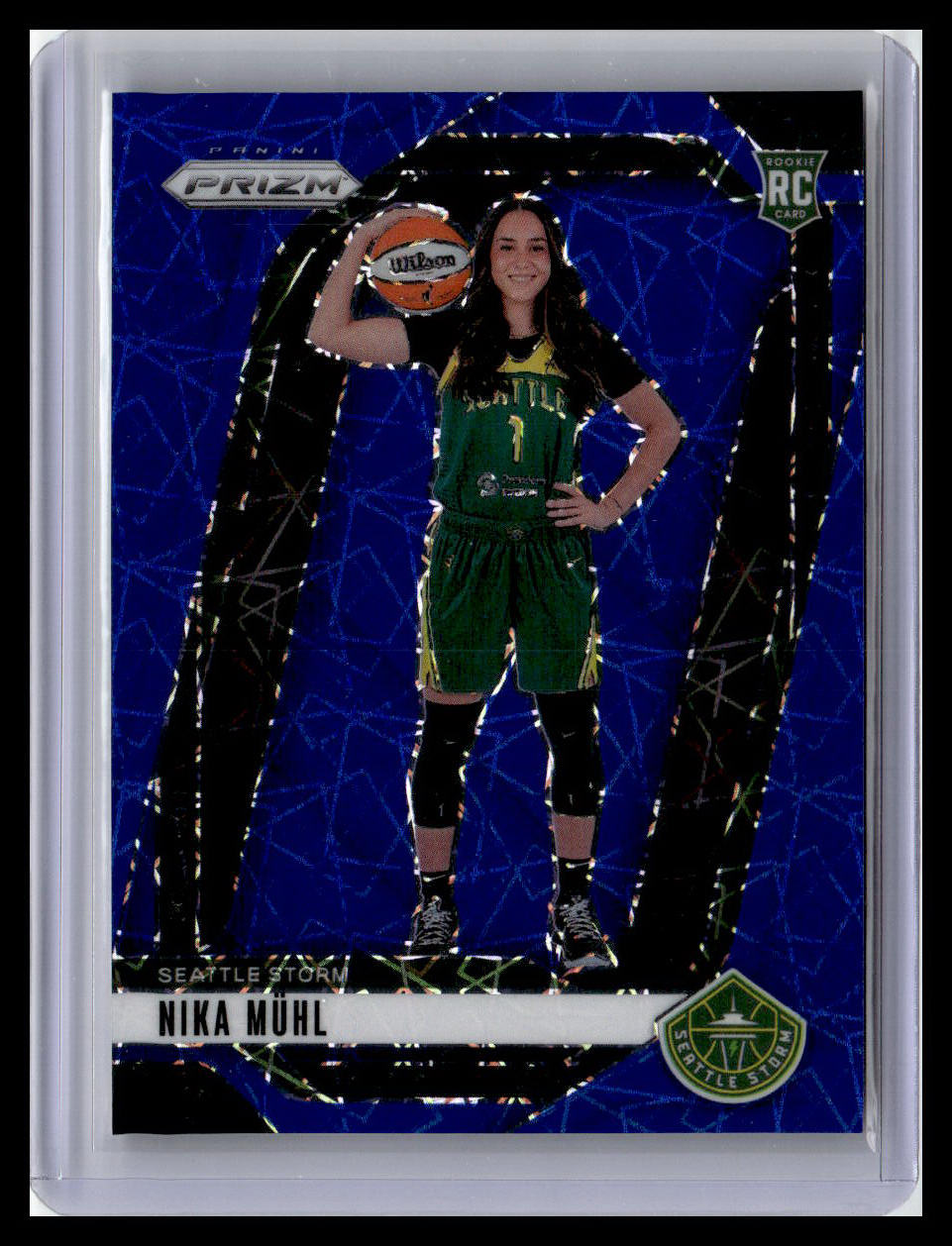 2024 Panini Prizm WNBA #146 Nika Muhl (RC) Blue Velocity Prizms