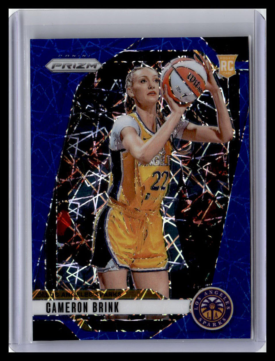 2024 Panini Prizm WNBA #127 Cameron Brink (RC) Blue Velocity Prizms