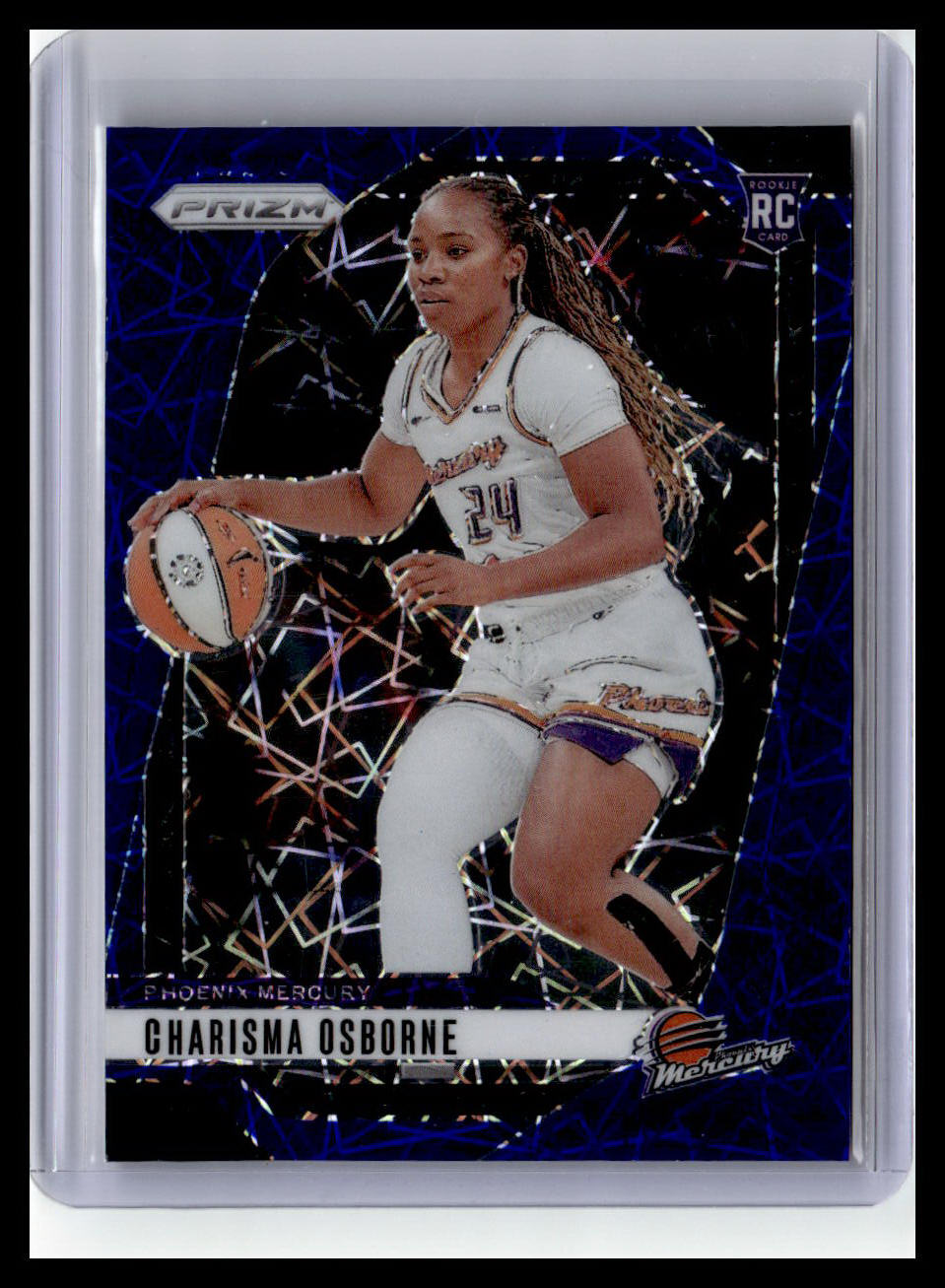 2024 Panini Prizm WNBA #65 Charisma Osborne (RC) Blue Velocity Prizms