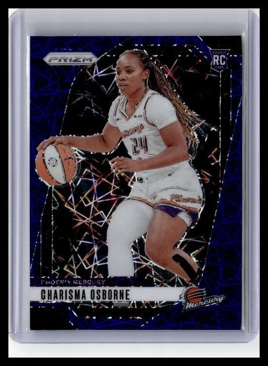 2024 Panini Prizm WNBA #65 Charisma Osborne (RC) Blue Velocity Prizms