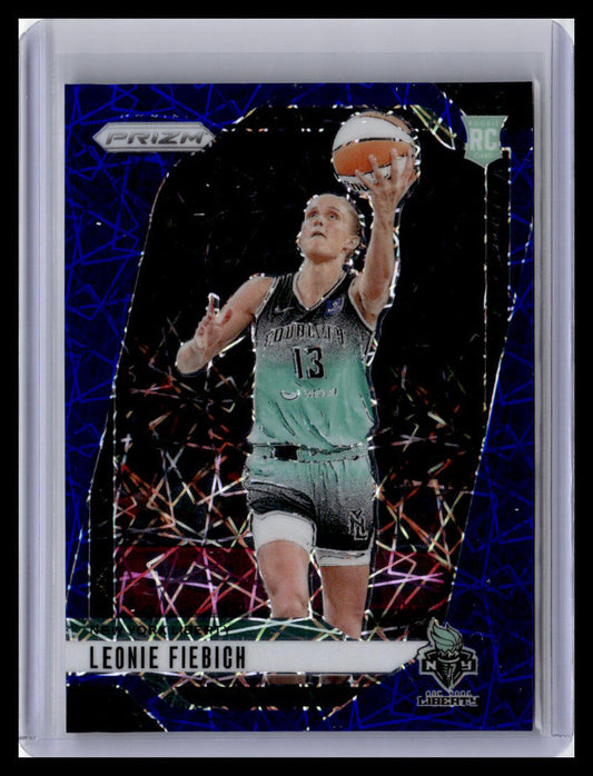 2024 Panini Prizm WNBA #30 Leonie Fiebich (RC) Blue Velocity Prizms