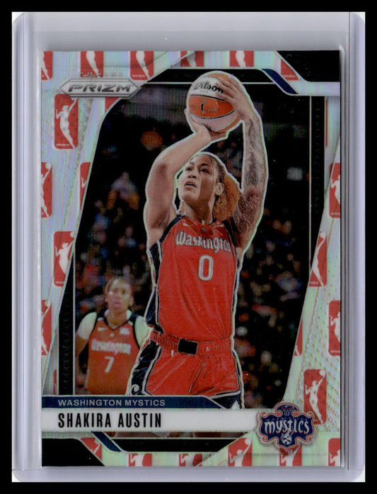 2024 Panini Prizm WNBA #134 Shakira Austin WNBA Logo Prizms
