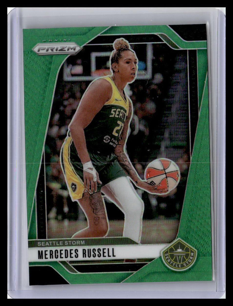 2024 Panini Prizm WNBA #109 Mercedes Russell Green Prizms