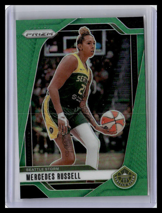 2024 Panini Prizm WNBA #109 Mercedes Russell Green Prizms