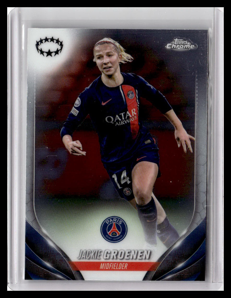 2023-24 Topps Chrome UEFA Women's Champions League #40 Jackie Groenen Refractor