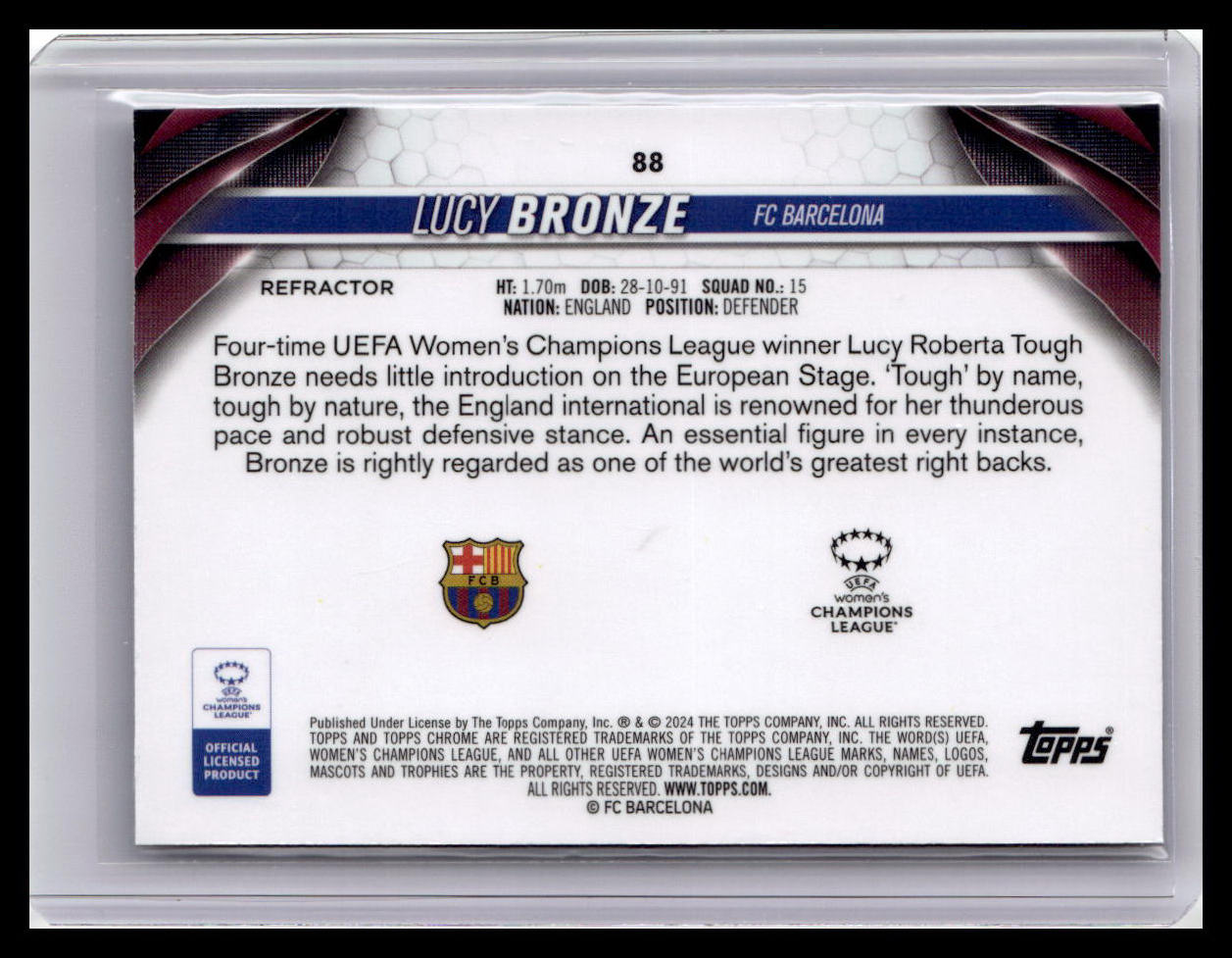 2023-24 Topps Chrome UEFA Women's Champions League #46 Clàudia Pina Refractor