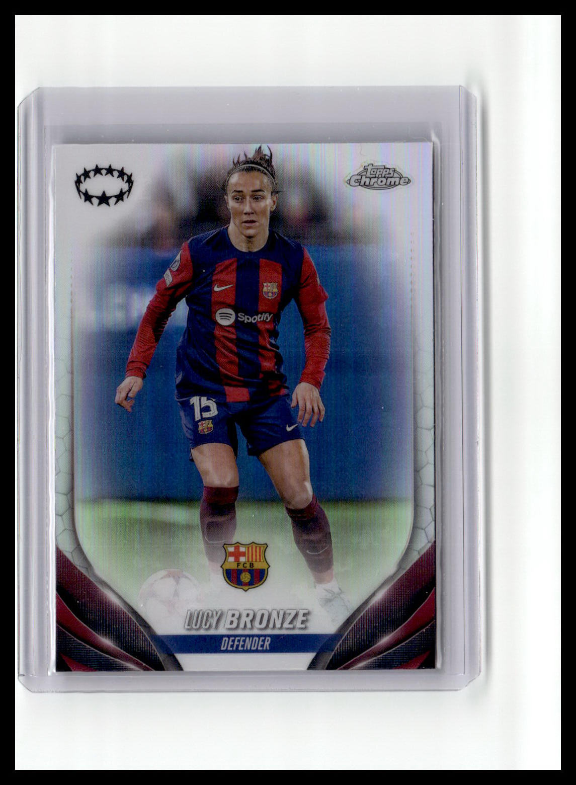 2023-24 Topps Chrome UEFA Women's Champions League #46 Clàudia Pina Refractor