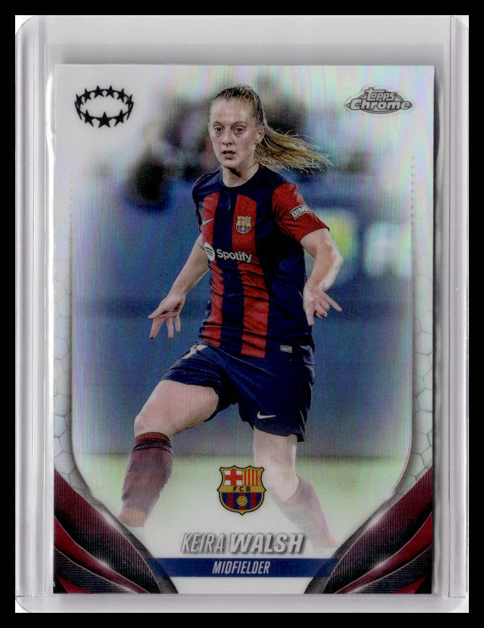 2023-24 Topps Chrome UEFA Women's Champions League #21 Keira Walsh Refractor