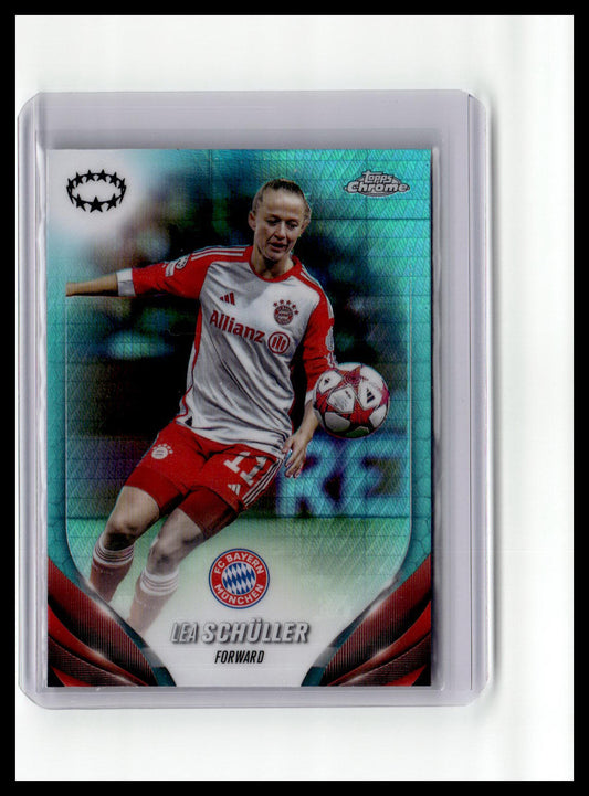 2023-24 Topps Chrome UEFA Women's Champions League #93 Lea Schüller Aqua Prizm