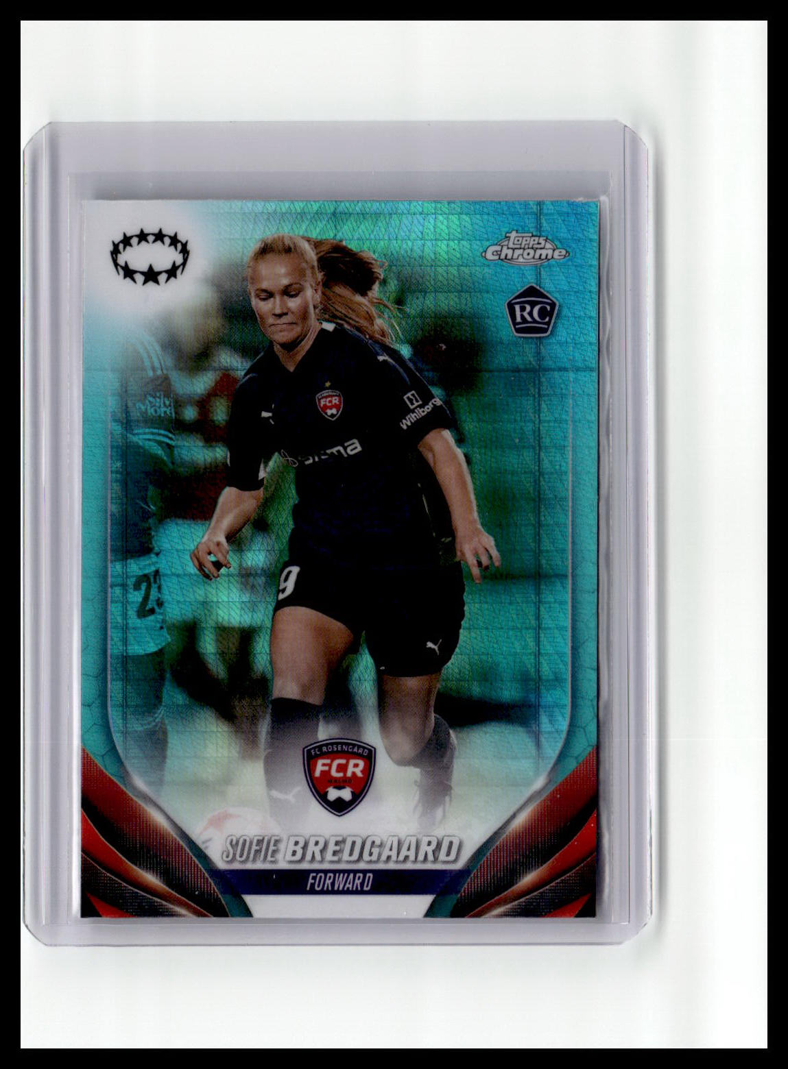 2023-24 Topps Chrome UEFA Women's League #92 Sofie Bredgaard (RC) Aqua Prism