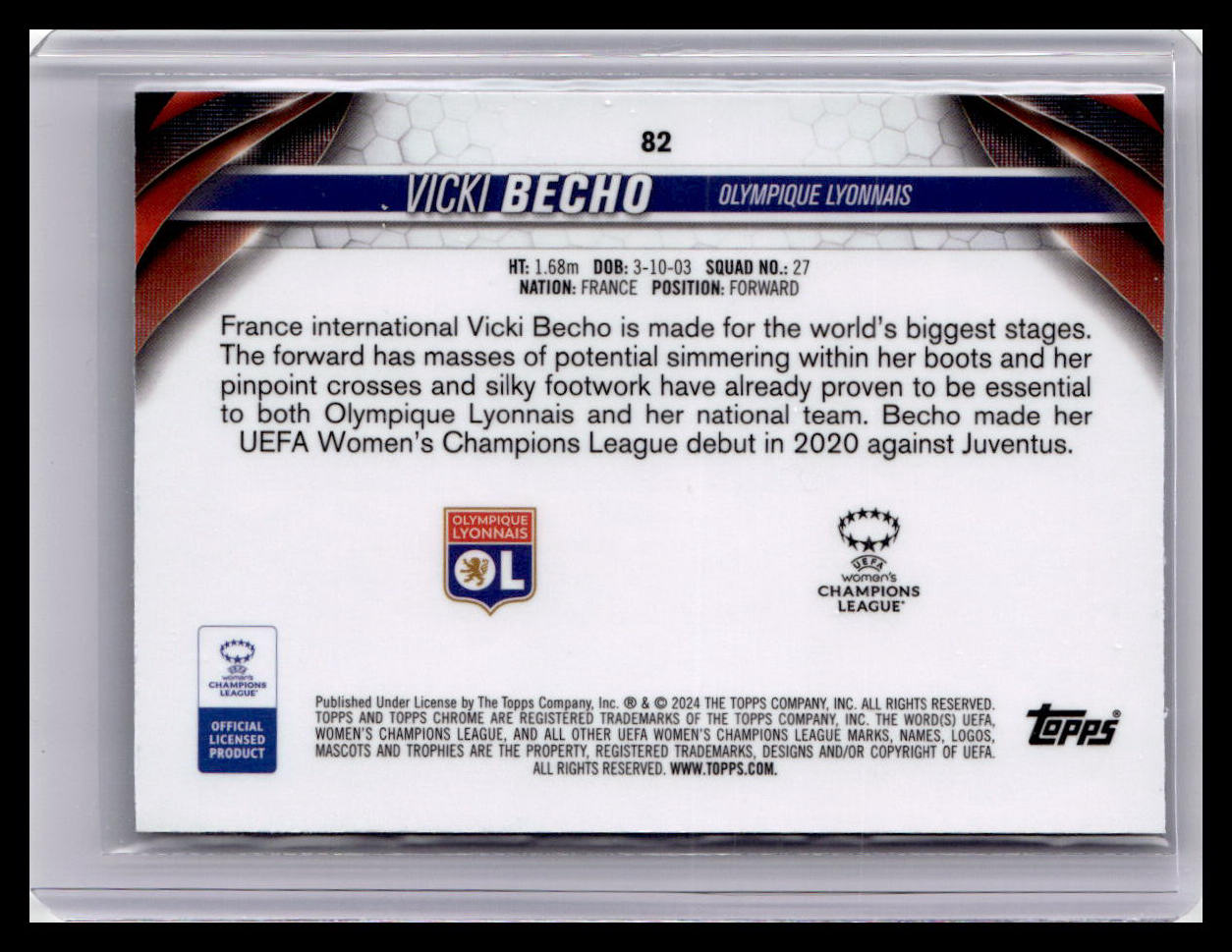 2023-24 Topps Chrome UEFA Women's Champions League #82 Vicki Becho Future Stars