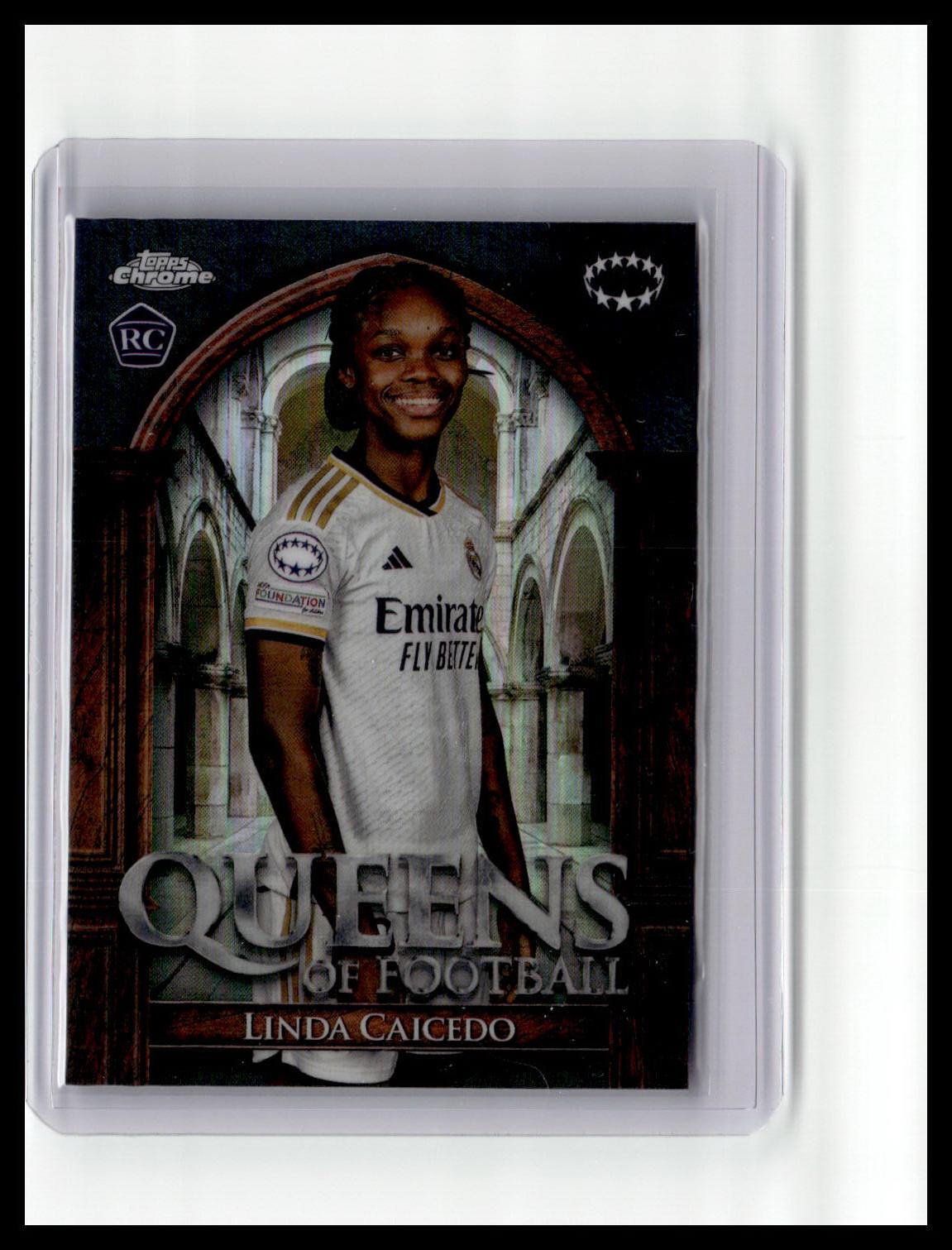 2023-24 Topps Chrome UEFA WCL #QF-9 Linda Caicedo (RC) Queens of Football