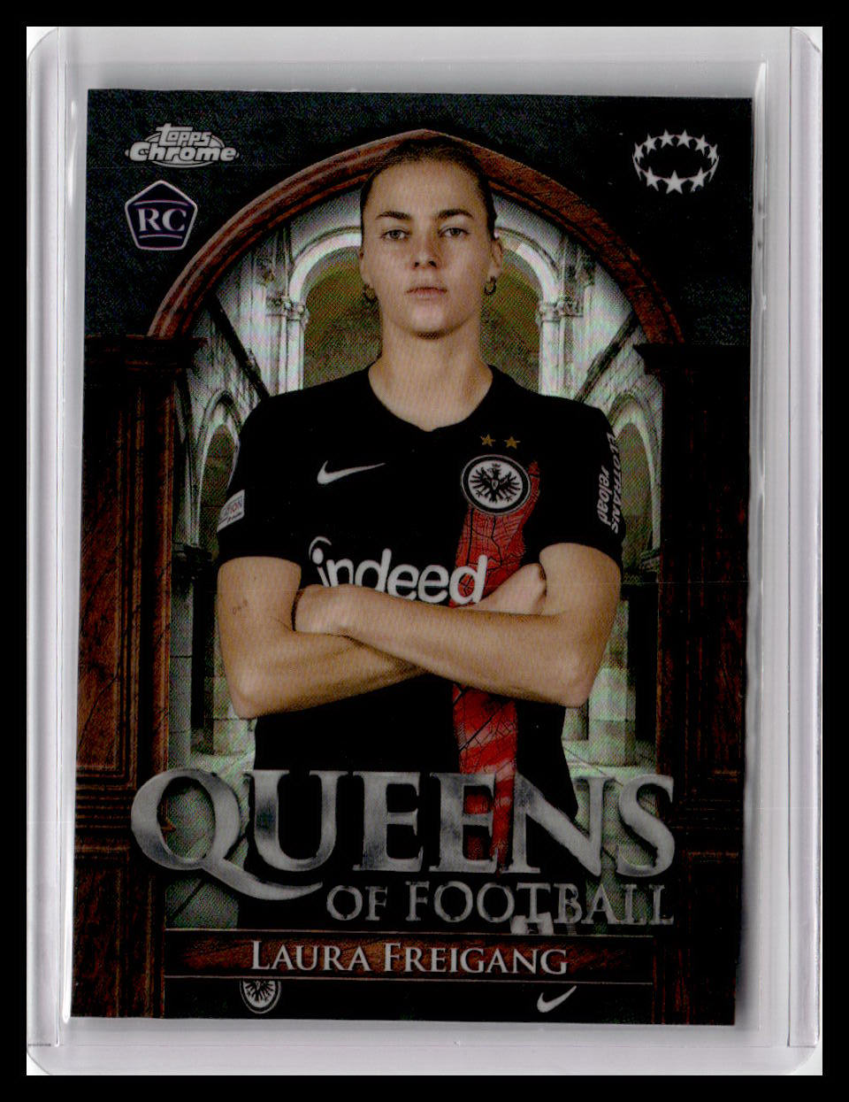 2023-24 Topps Chrome UEFA WCL #QF-20 Laura Freigang (RC) Queens of Football