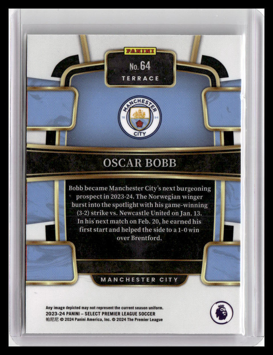 2023-24 Panini Select Premier League #64 Oscar Bobb (RC)