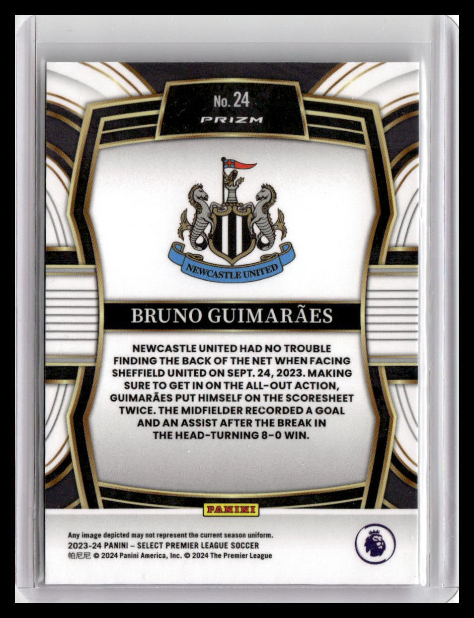2023-24 Panini Select Premier League #24 Bruno Guimaraes Equalizers