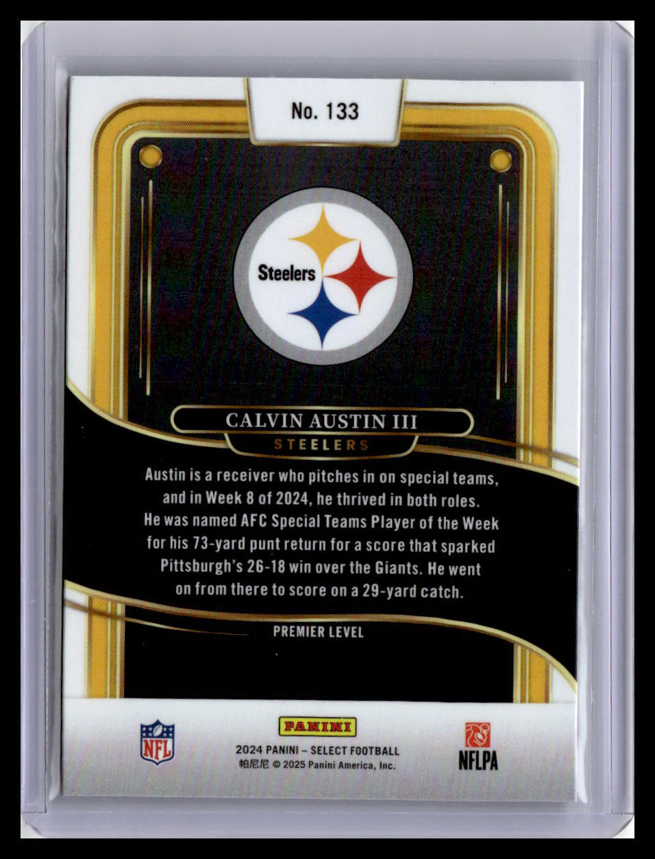 2024 Panini Select #133 Calvin Austin III