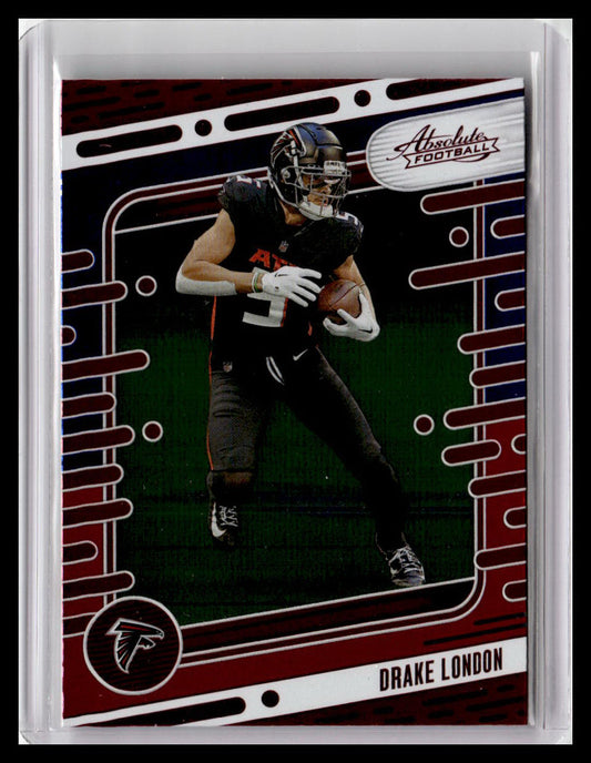 2024 Panini Absolute #6 Drake London Red Blue Foil