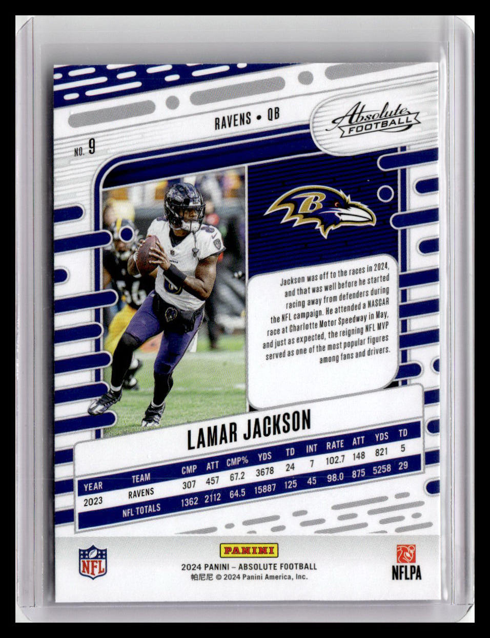 2024 Panini Absolute #9 Lamar Jackson