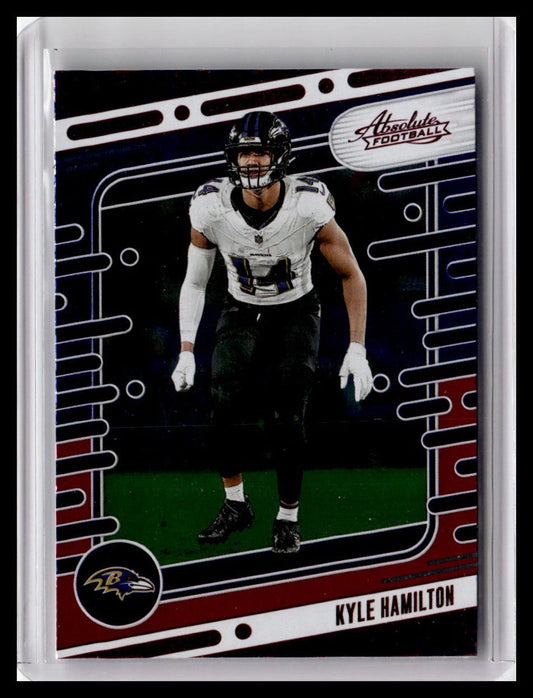 2024 Panini Absolute #10 Kyle Hamilton Red & Blue Foil