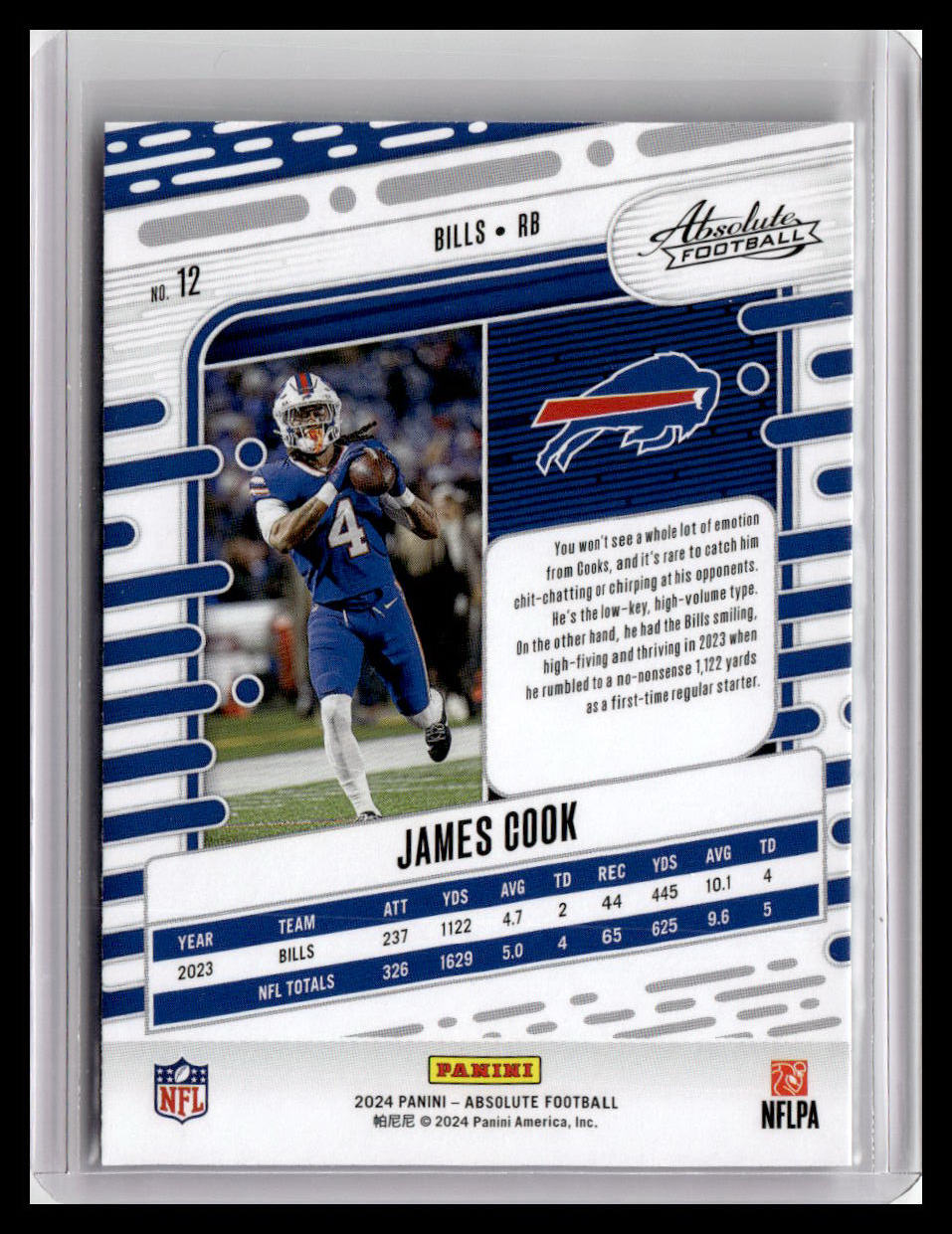 2024 Panini Absolute #12 James Cook