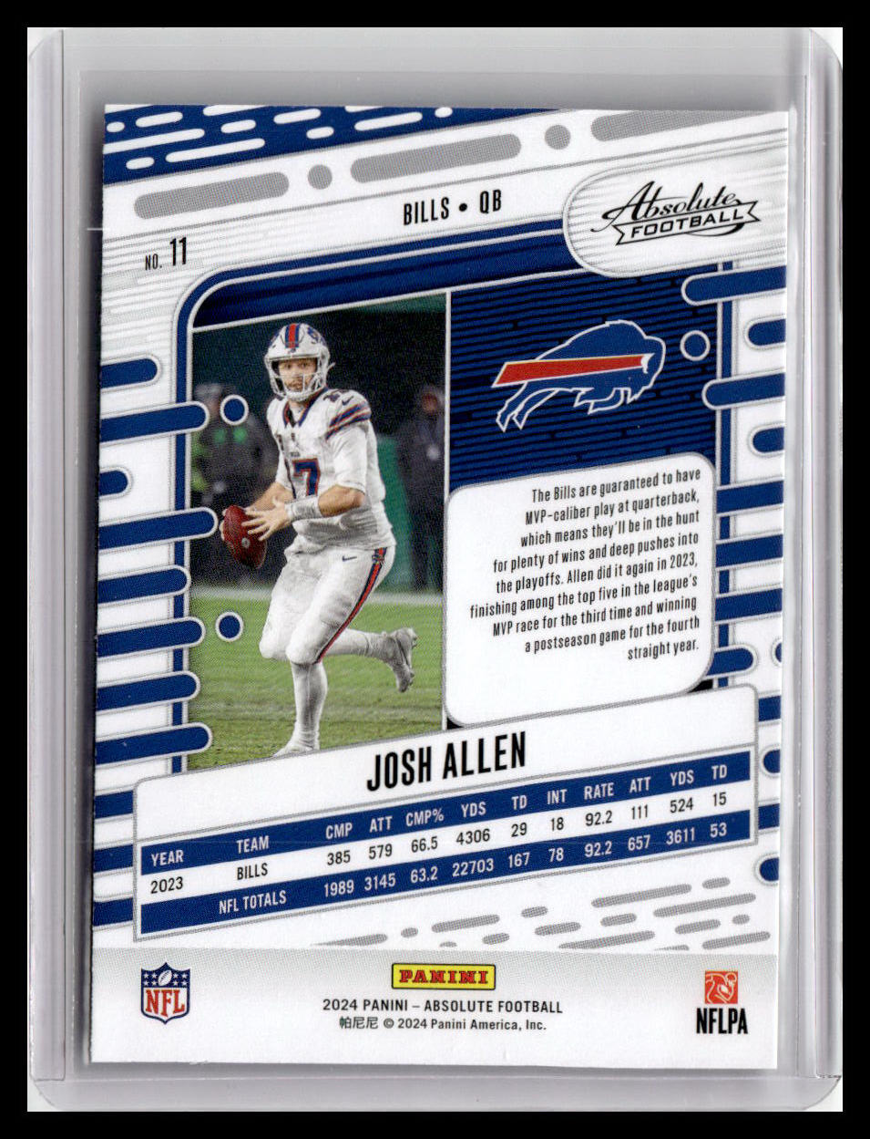 2024 Panini Absolute #11 Josh Allen