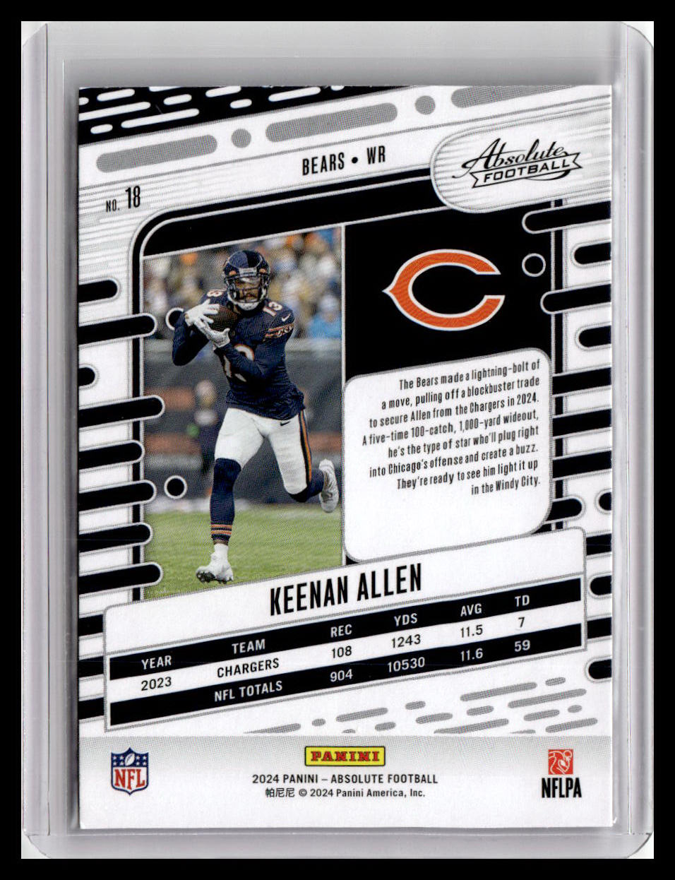 2024 Panini Absolute #18 Keenan Allen