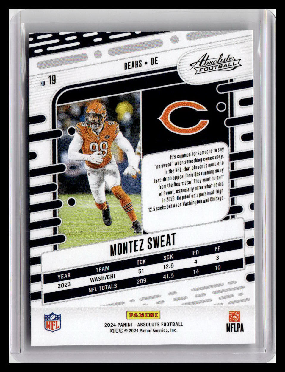 2024 Panini Absolute #19 Montez Sweat
