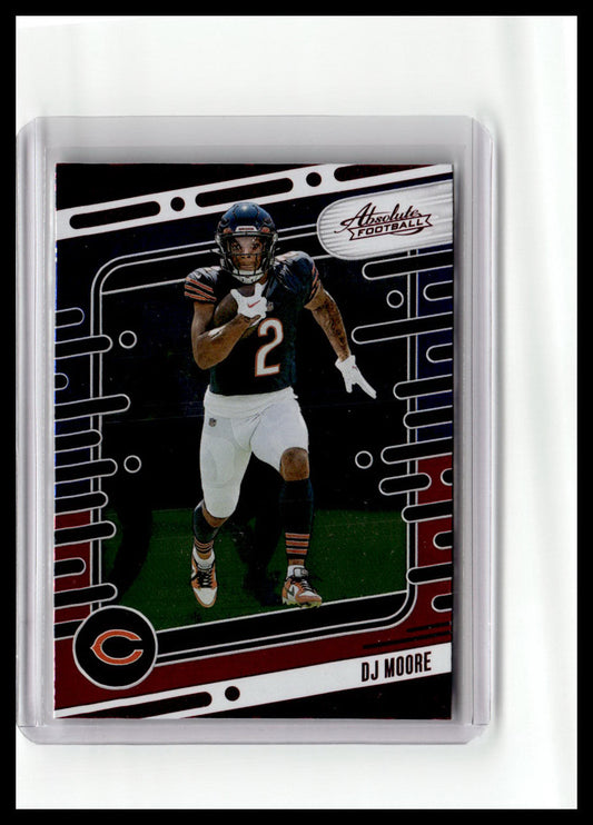 2024 Panini Absolute #16 DJ Moore Red & Blue Foil