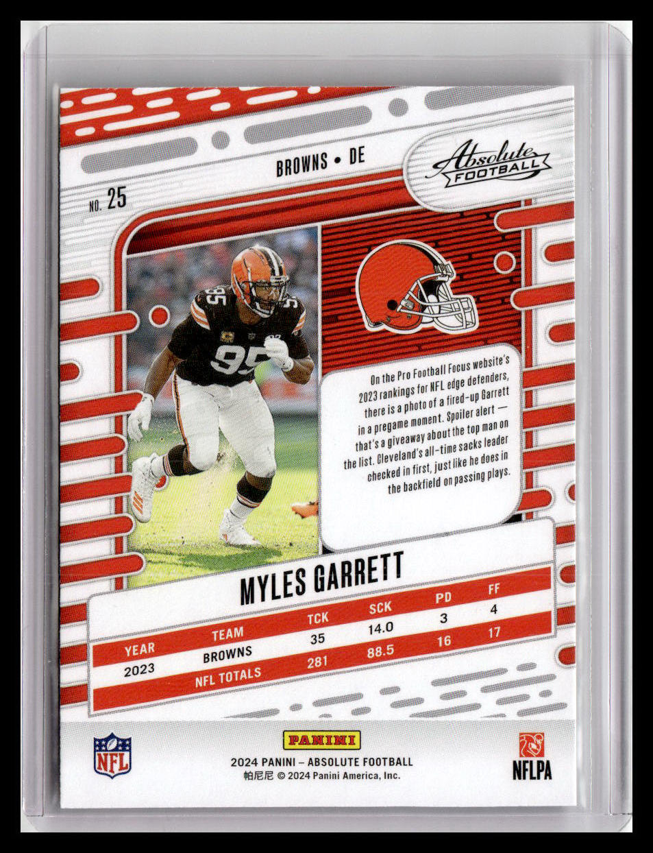 2024 Panini Absolute #25 Myles Garrett