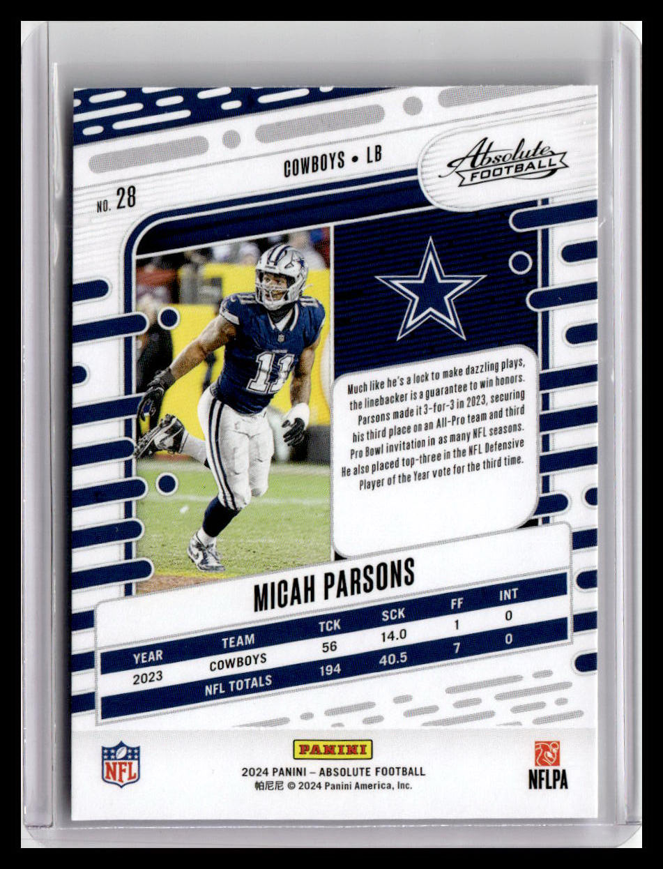 2024 Panini Absolute #28 Micah Parsons